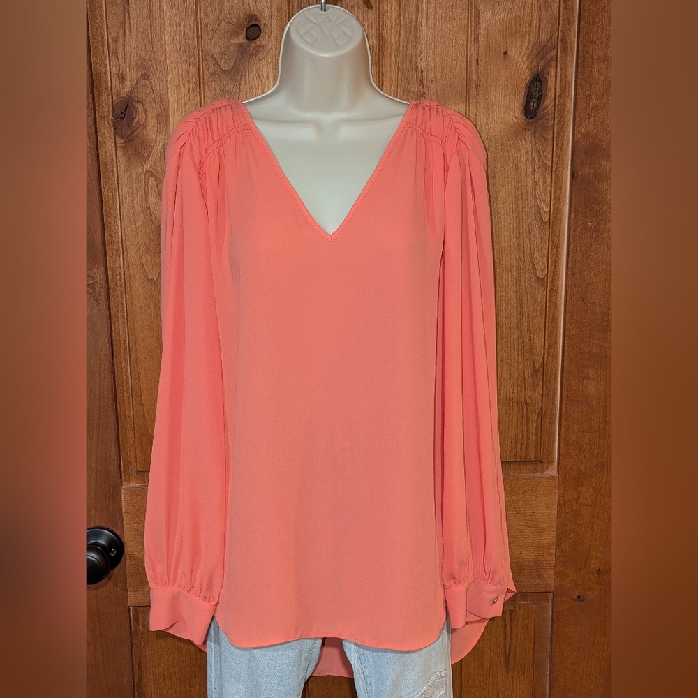 The‎ Limited Peach V-Neck Blouse